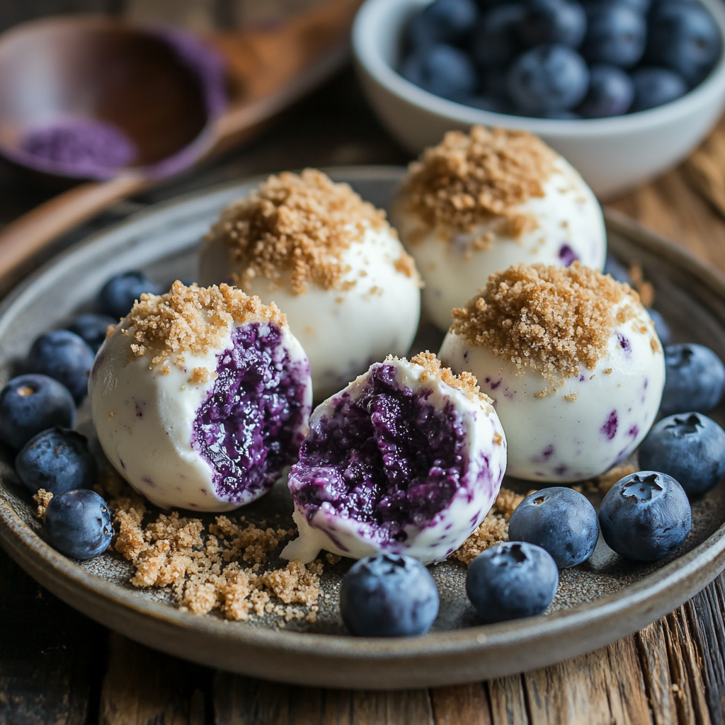 Blueberry Cheesecake Protein Bites – A Delicious High-Protein Snack