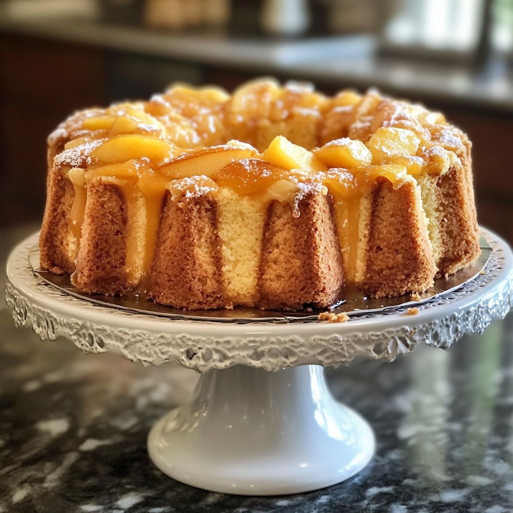 Peach Cobbler Pound Cake – A Southern-Inspired Sweet Treat