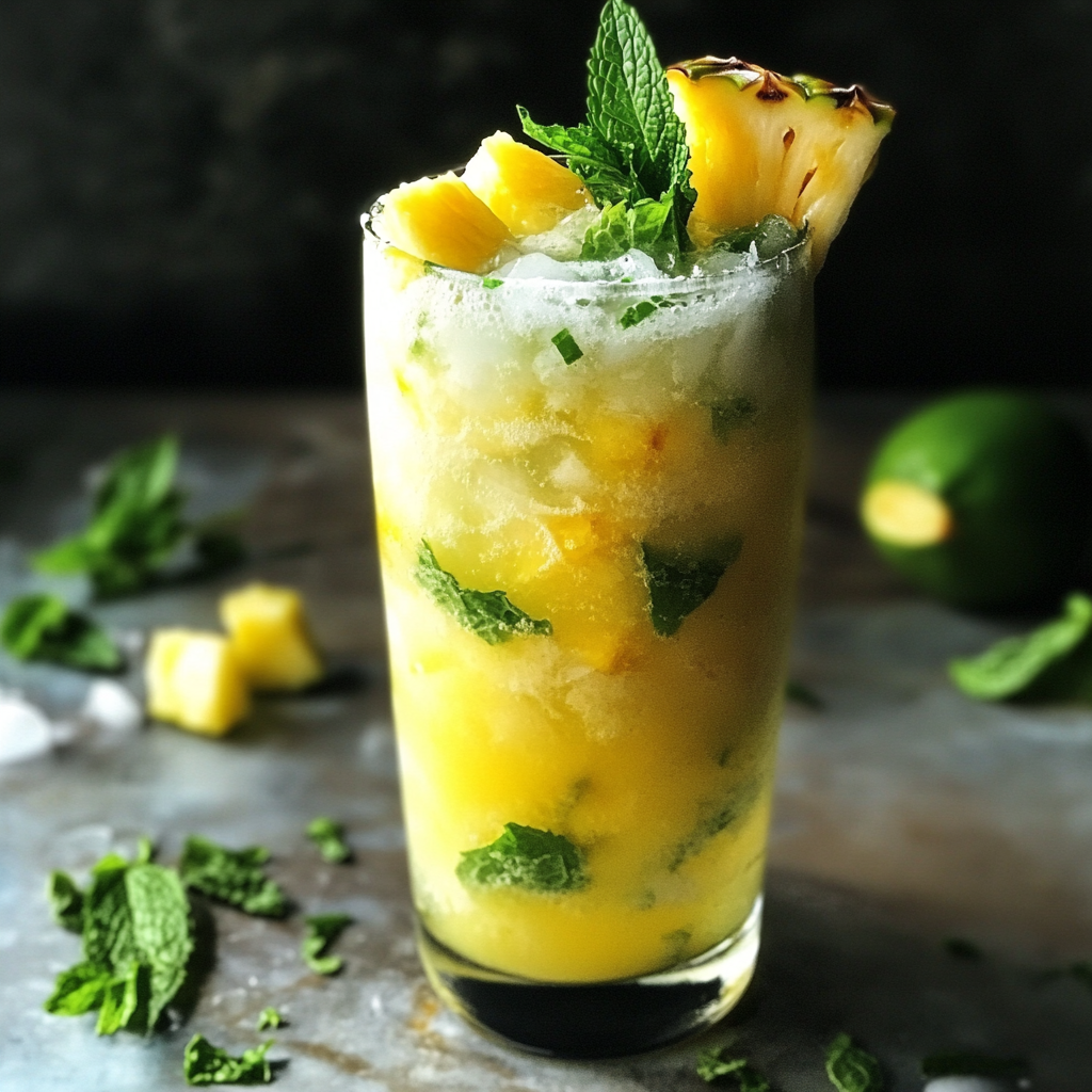 Refreshing Pineapple Coconut Mojito Mocktail: A Tropical, Alcohol-Free Delight